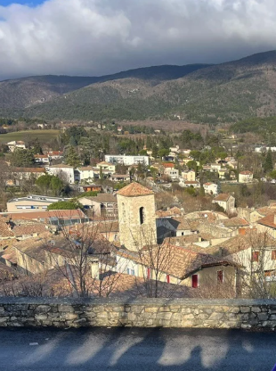 Landscape view of Dieulefit in the Drôme region