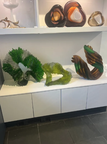 Contemporary glass artworks displayed in Venice
