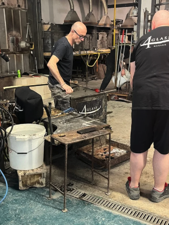 Glass maker Diego Penna during the Venice journey