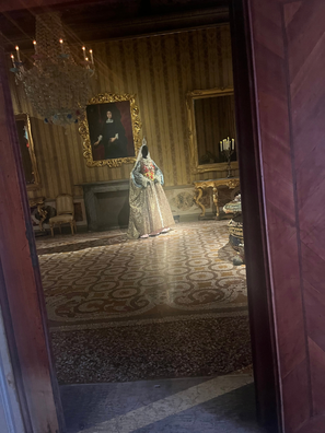 Interior of a Venice foundation exhibition